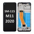 Samsung Galaxy SM-M115 (M11-2020) LCD touch screen with frame (Original Service Pack) [Black] GH81-18736A S-940